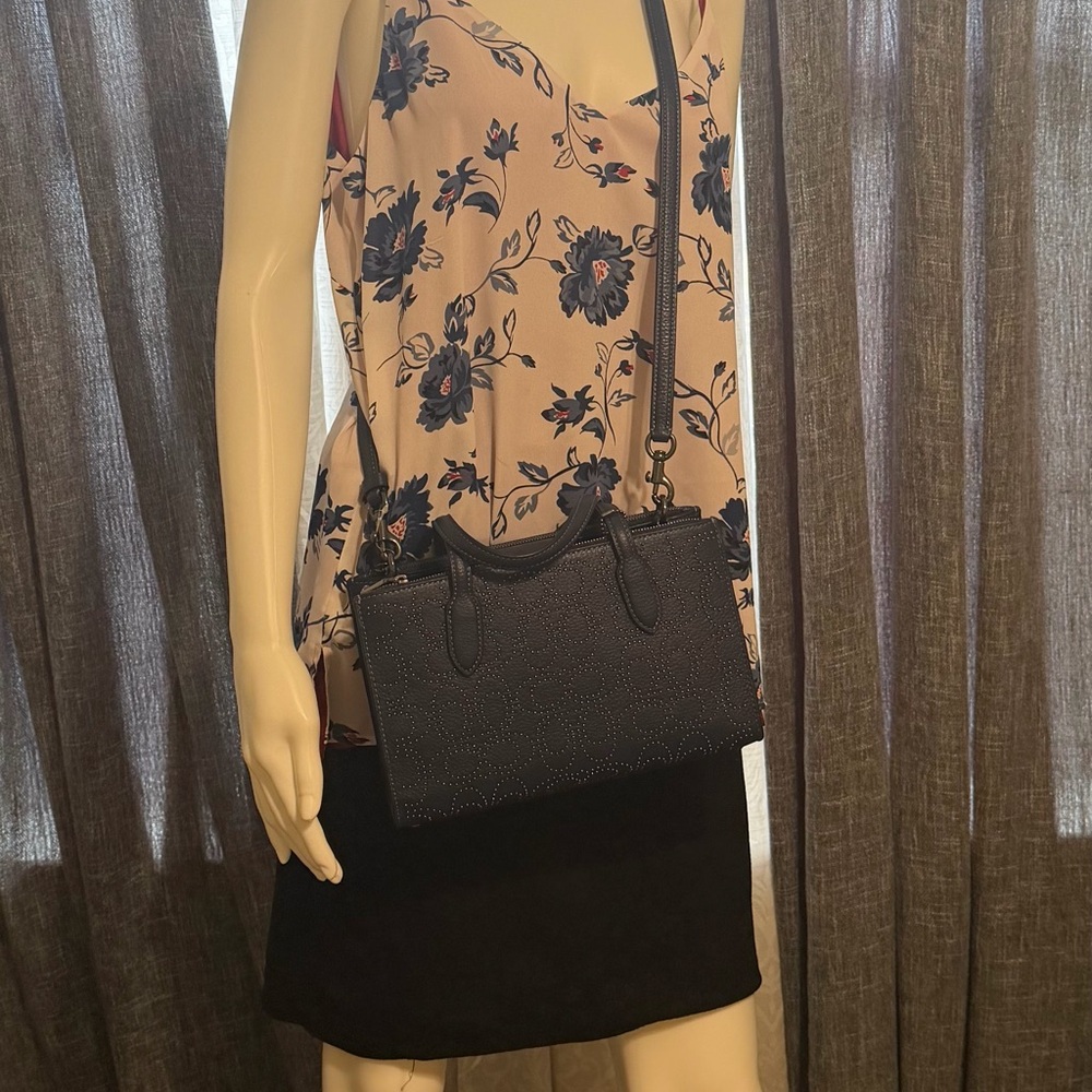 NWOT COACH leather bag COACH signature rivet Nina small tote bag shoulder bag - Picture 3 of 15